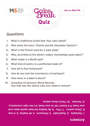 Cake quiz | Cake Break | MS Society